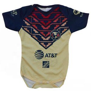 Aguilas del America Baby Soccer Jersey Bodysuit Mameluco Futbol Mexico 6-12M
